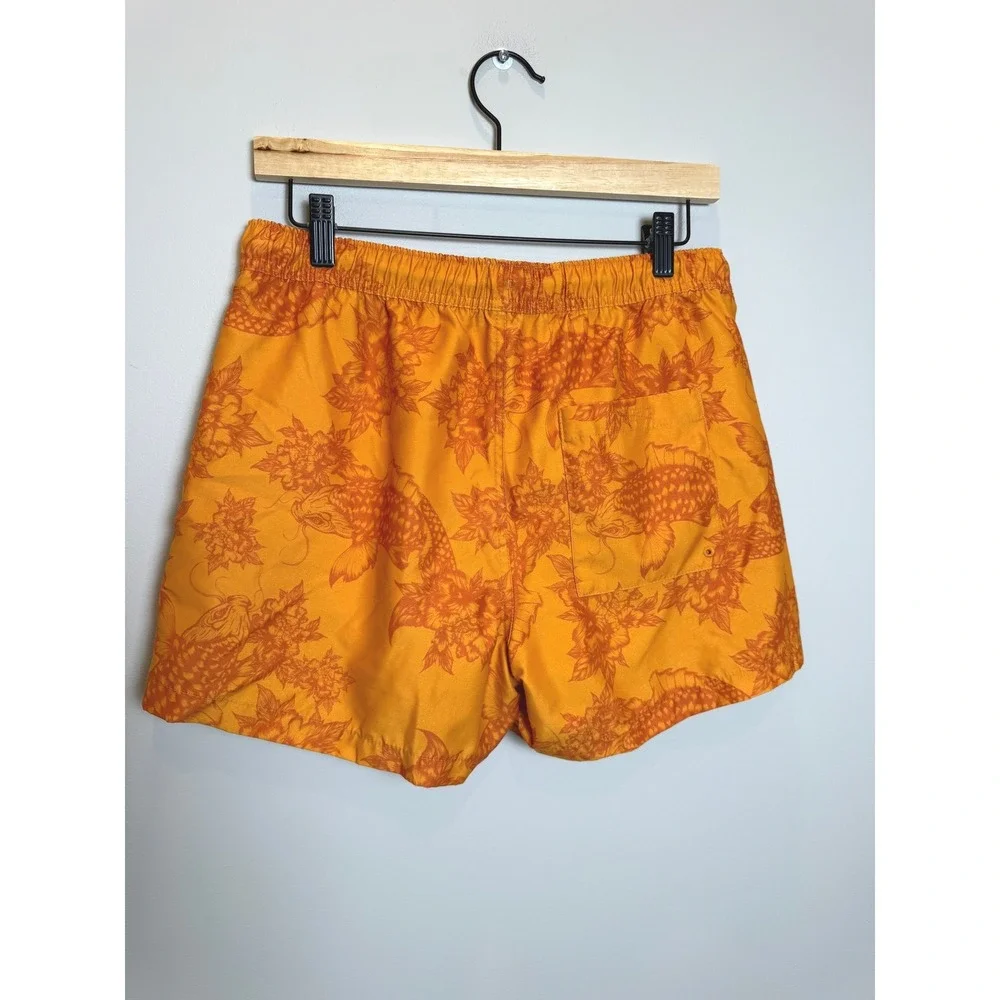 Empyre Ollie Board Short Mens S Koi Fish Orange‎ 4 Inch Inseam Tropical Swim